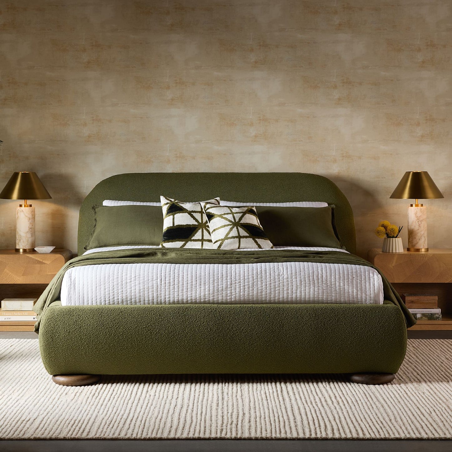 Marin Bed - King - Copenhagen Olive