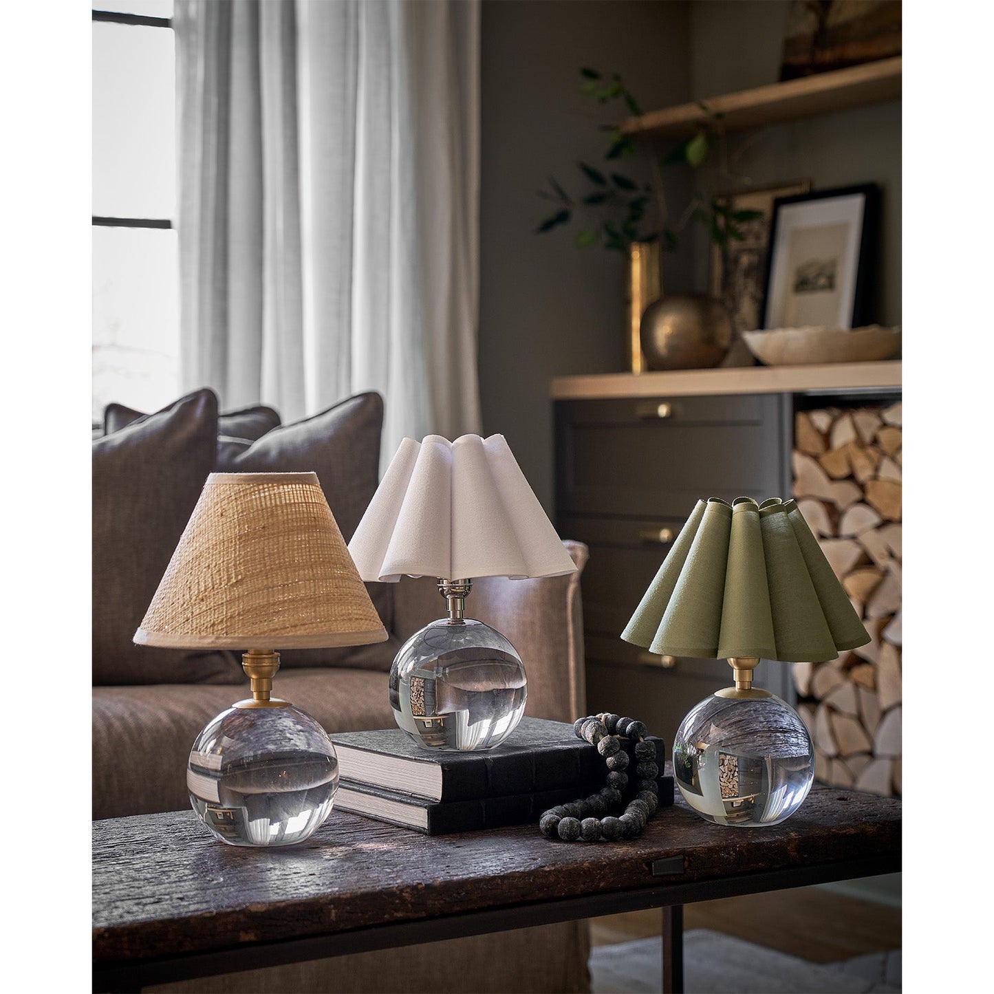 Giorgio Crystal Mini Lamp Rattan