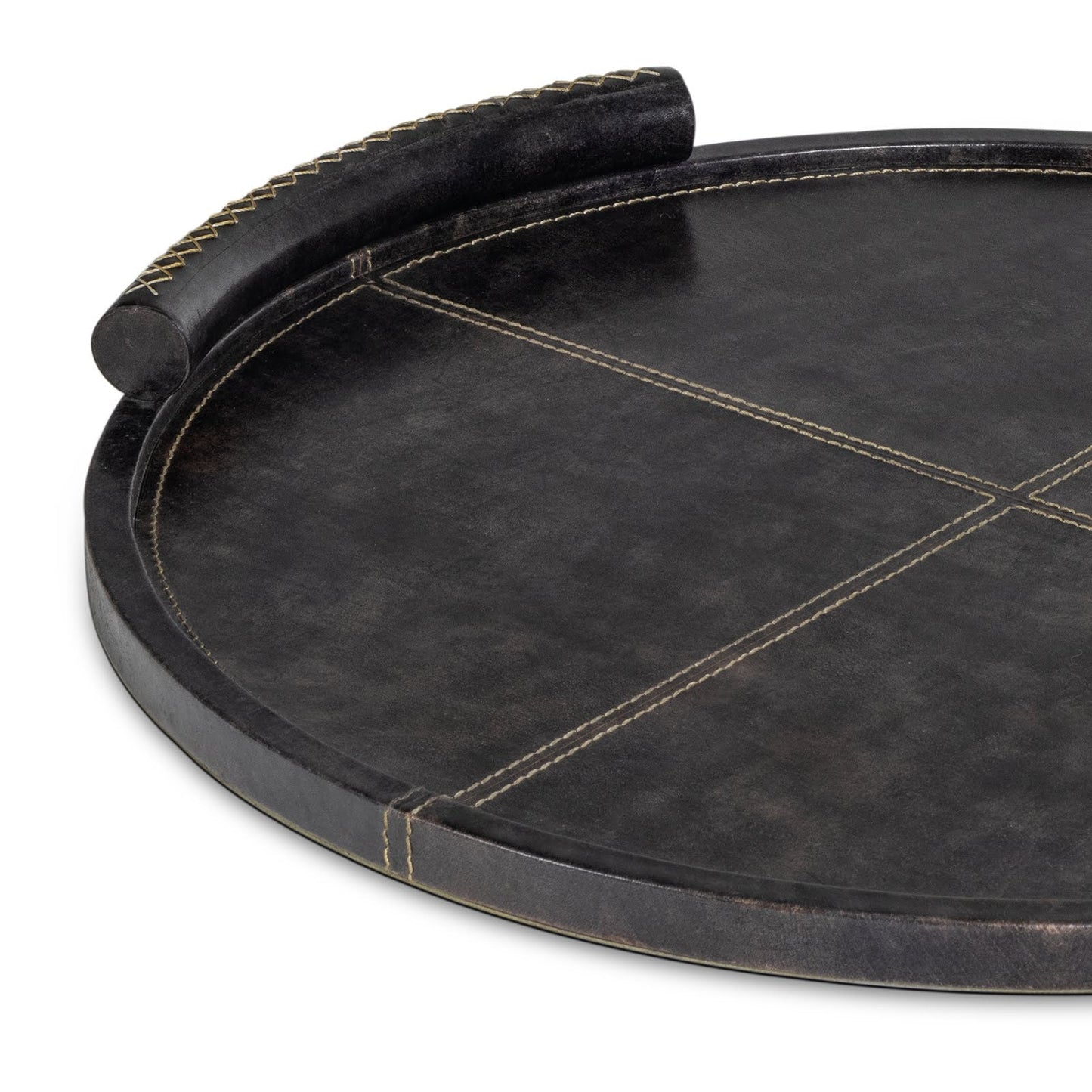 Forte Leather Tray Round