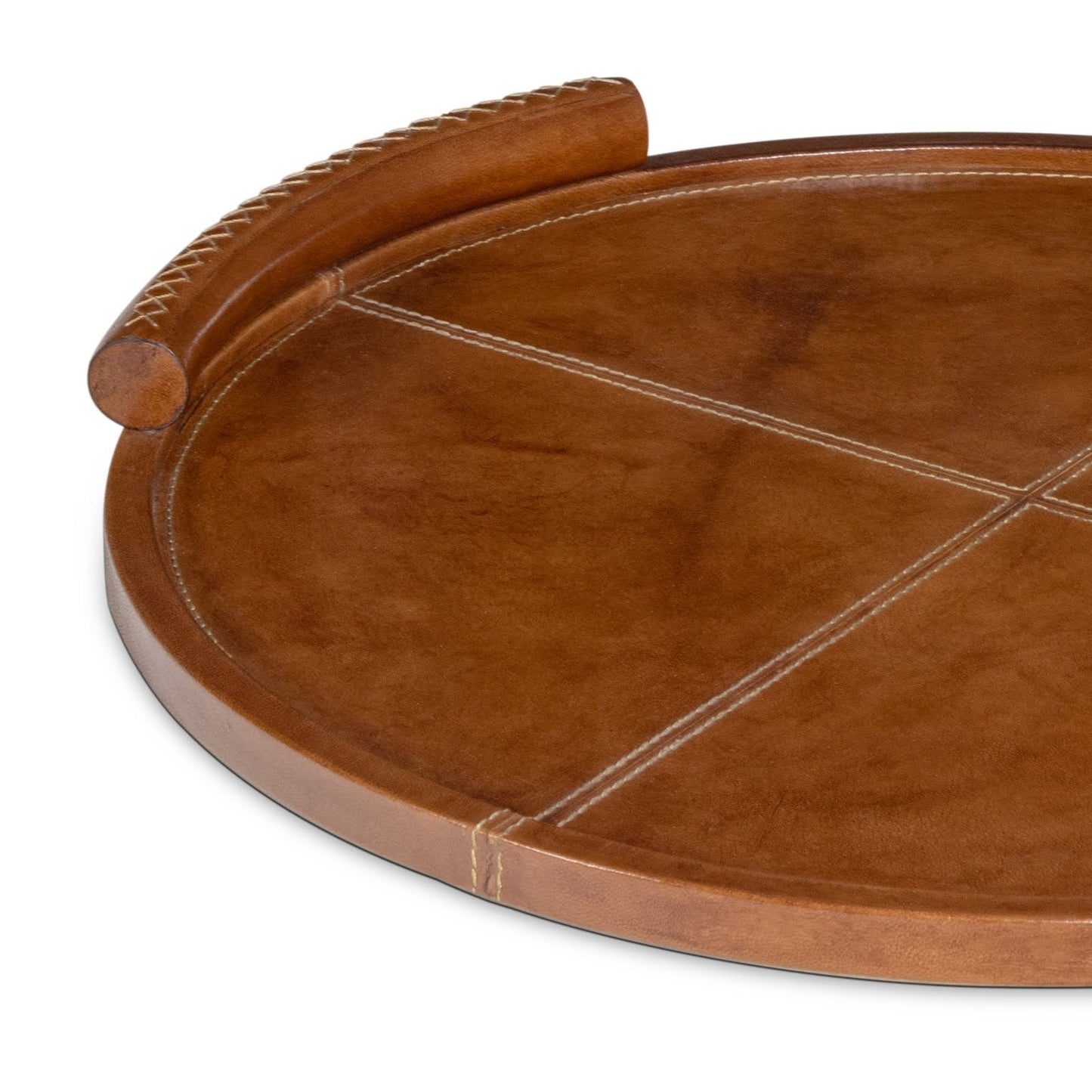 Forte Leather Tray Round
