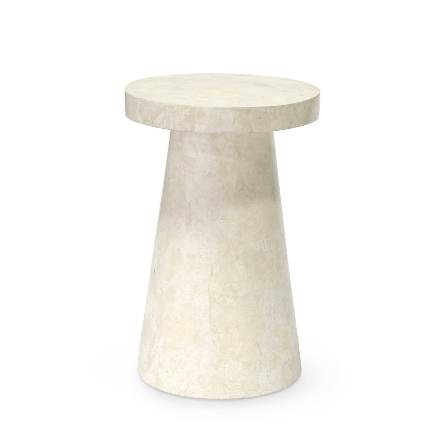 Foley Stone Side Table White