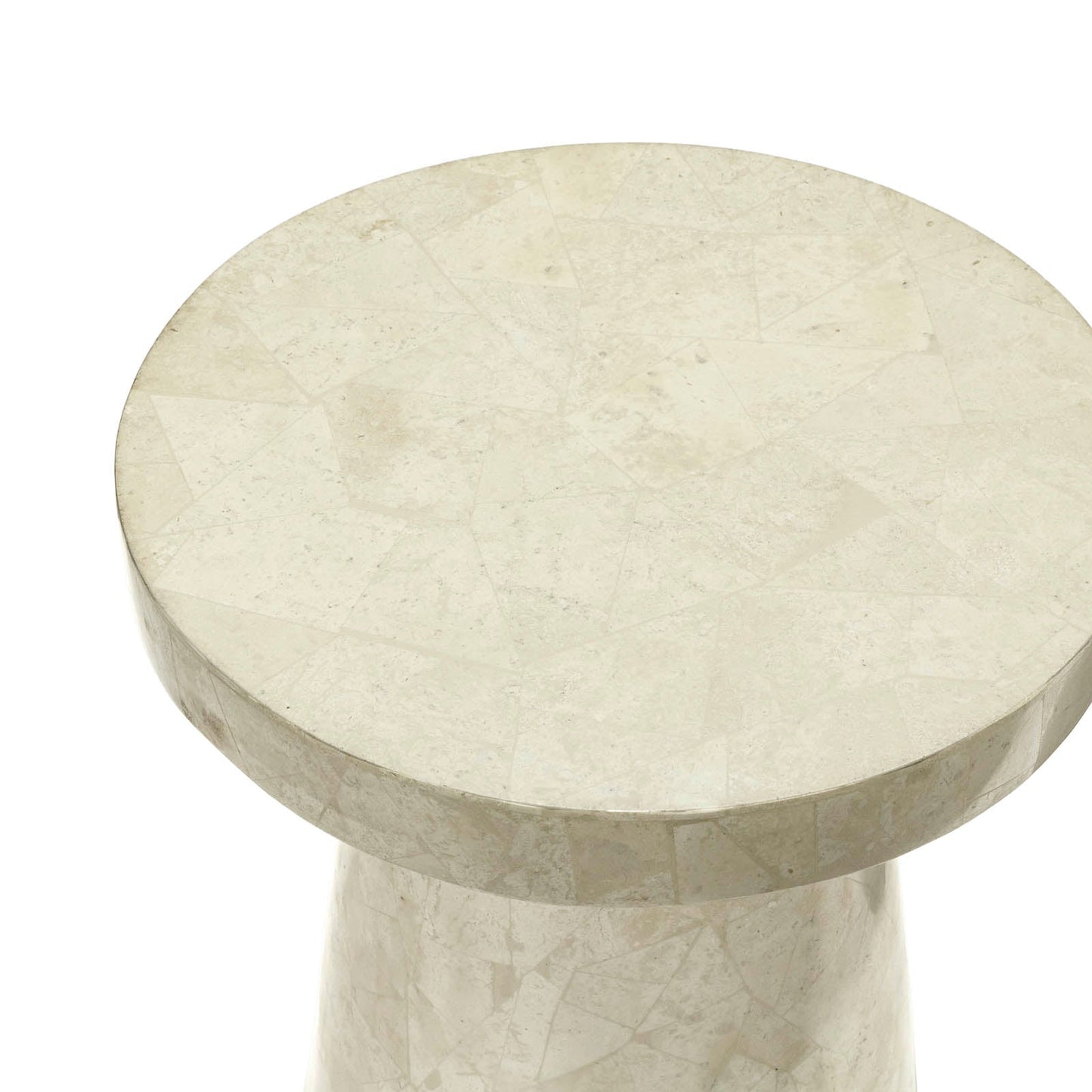 Foley Stone Side Table White