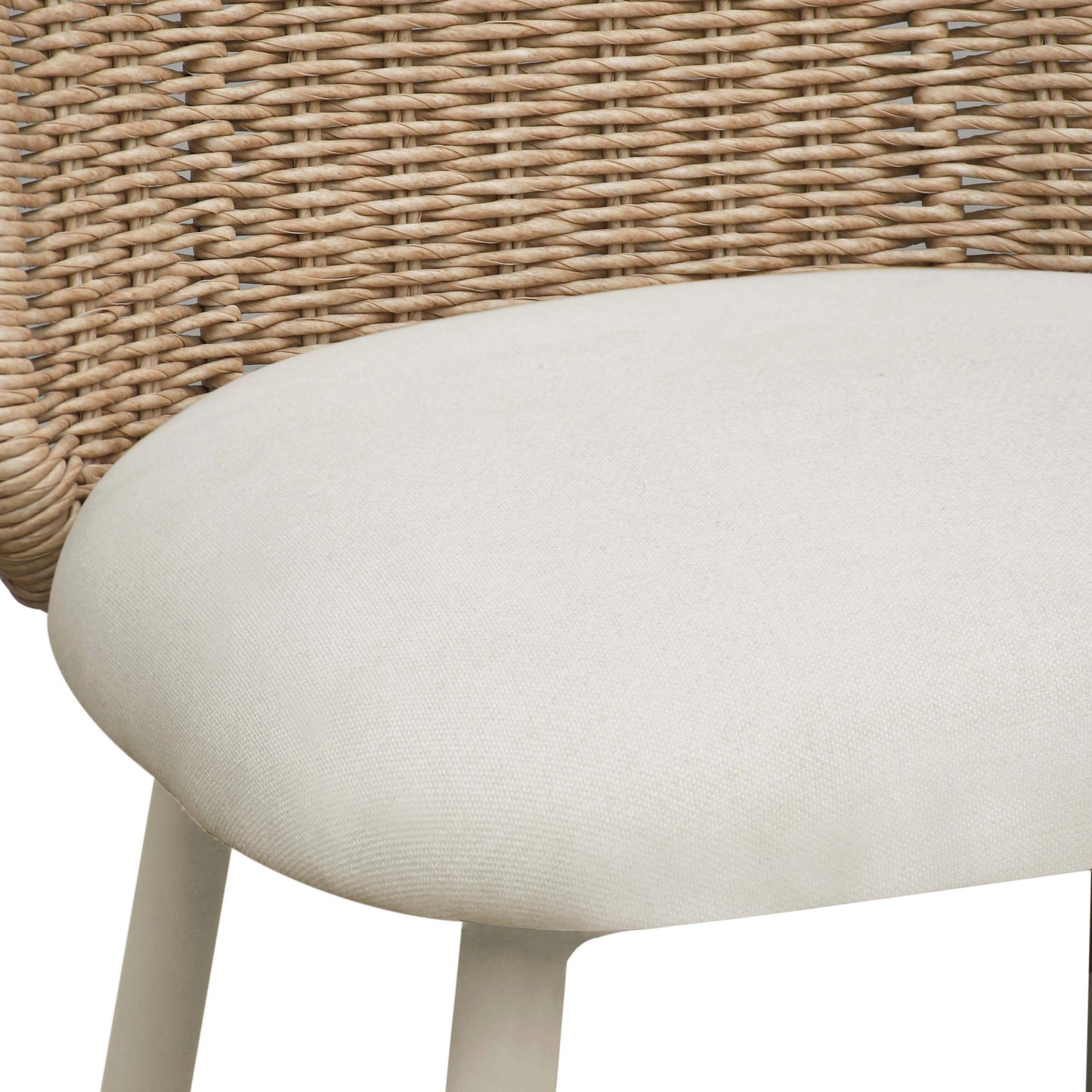 Alexa Natural Fabric Outdoor Counter Stool