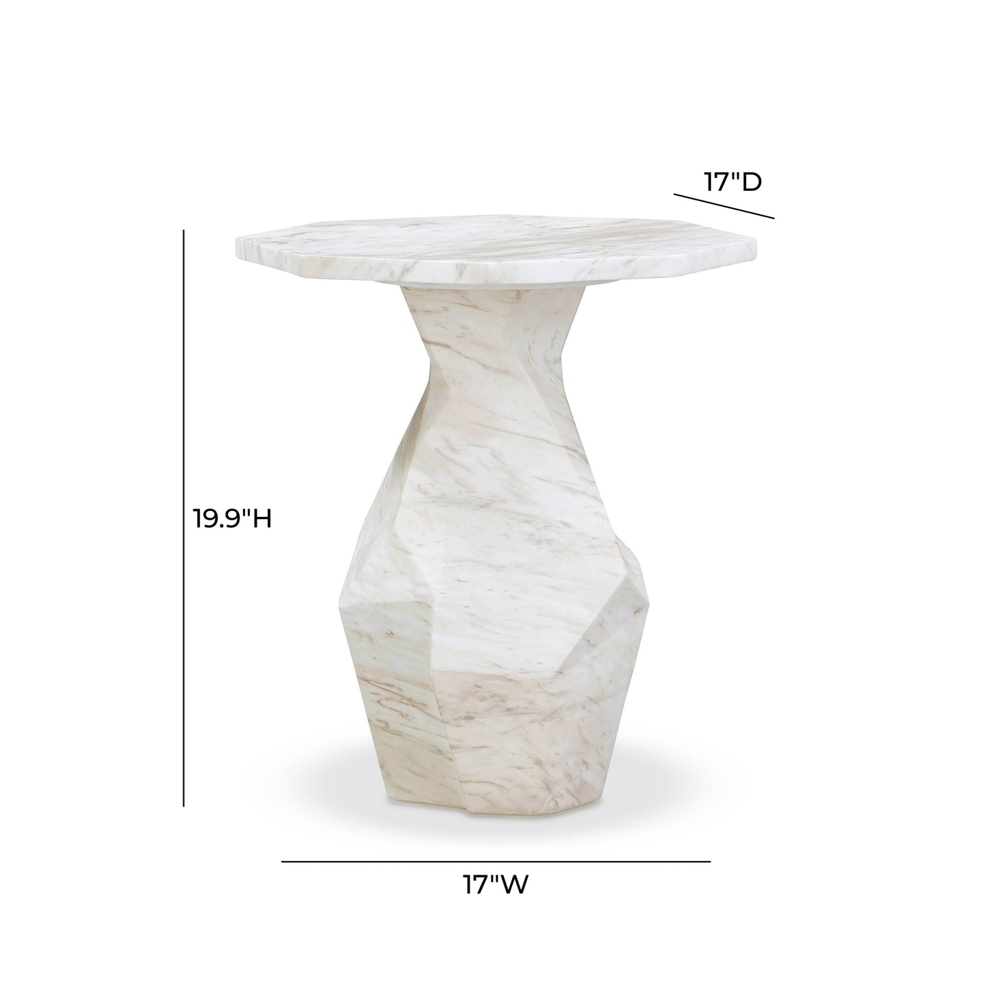 Esme Faux Marble Side Table