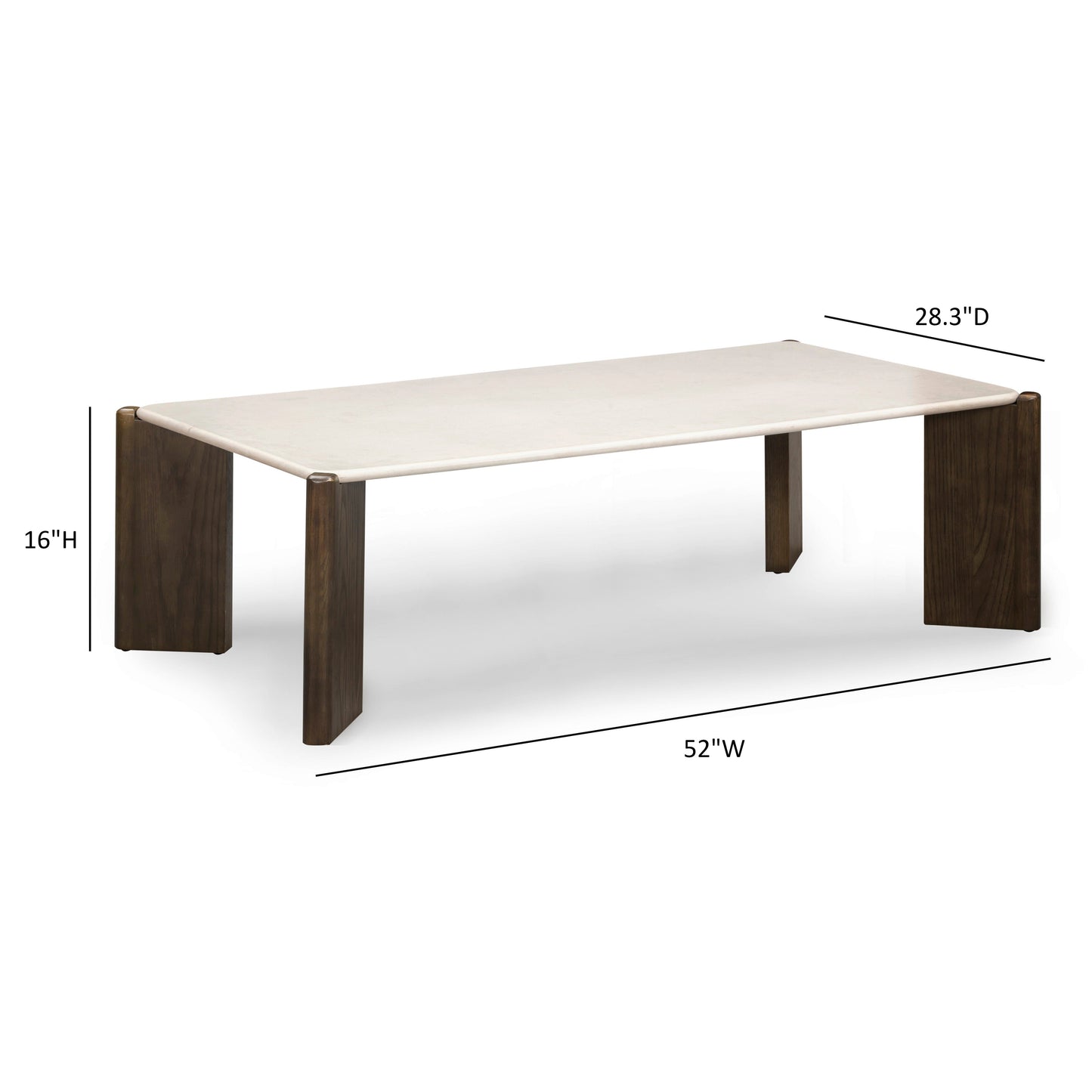 Restis 52" Cream Quartz Coffee Table