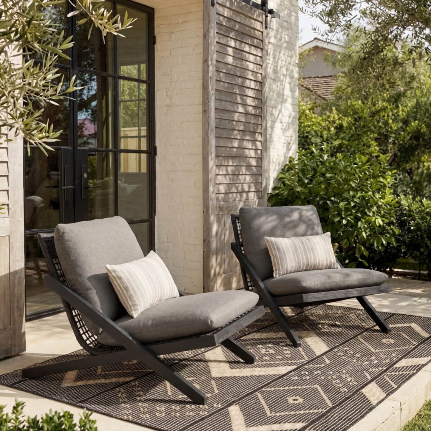 Bari Lounge Chair - Charcoal - Gracebay Grey
