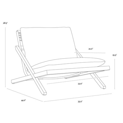 Bari Lounge Chair - Natural - Stinson White