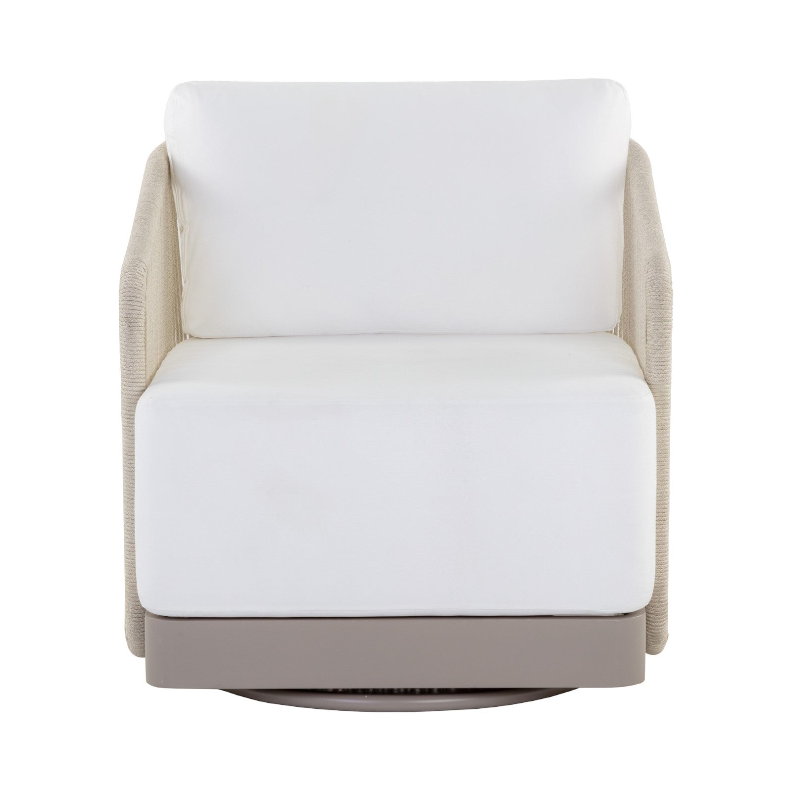 Allariz Swivel Armchair - Greige - Stinson White