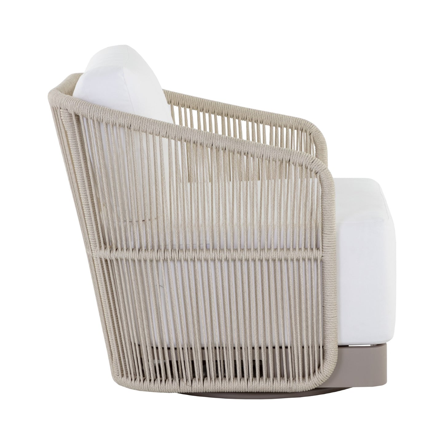 Allariz Swivel Armchair - Greige - Stinson White