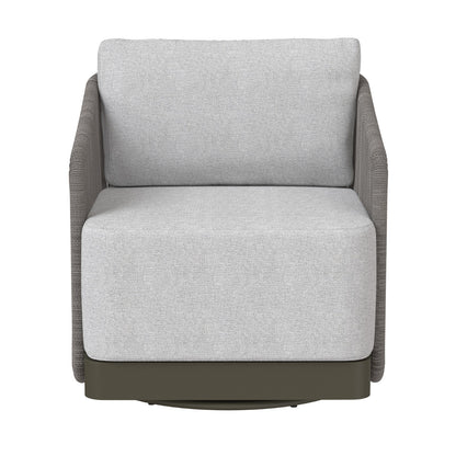 Allariz Swivel Armchair - Warm Grey - Gracebay Light Grey