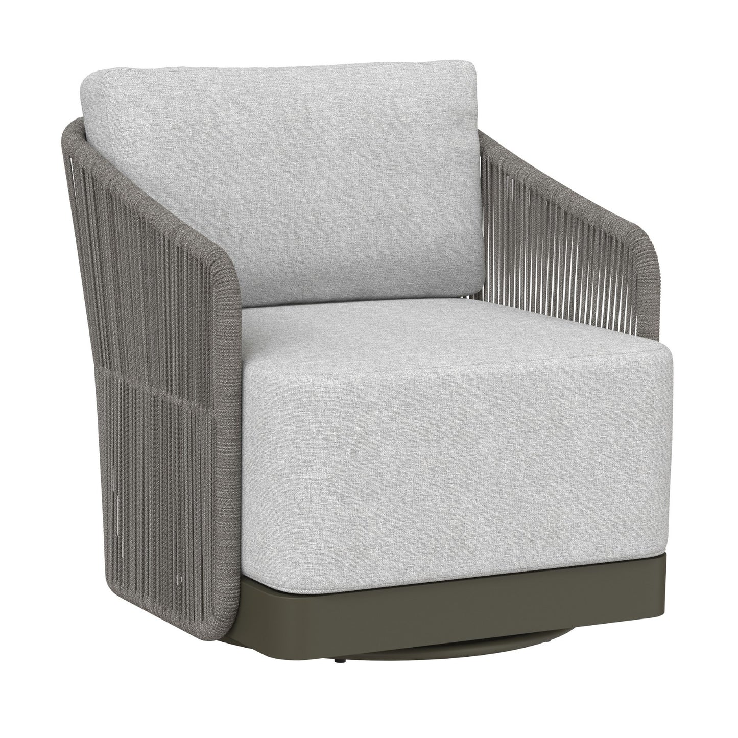 Allariz Swivel Armchair - Warm Grey - Gracebay Light Grey