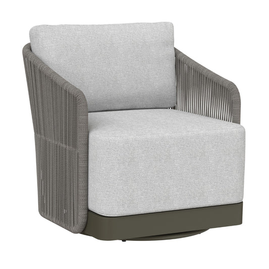 Allariz Swivel Armchair - Warm Grey - Gracebay Light Grey