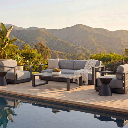 Tavira Armchair - Charcoal - Lanikai Salt And Pepper