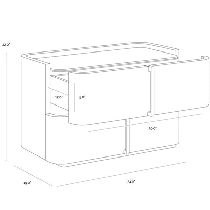 Jamille Nightstand - Large (+1 Color Options)