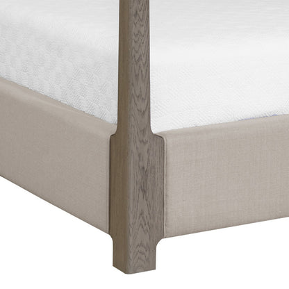 Danette Canopy Bed - King - Zenith Taupe Grey