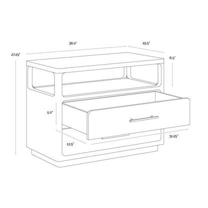 Danette Nightstand - Grey