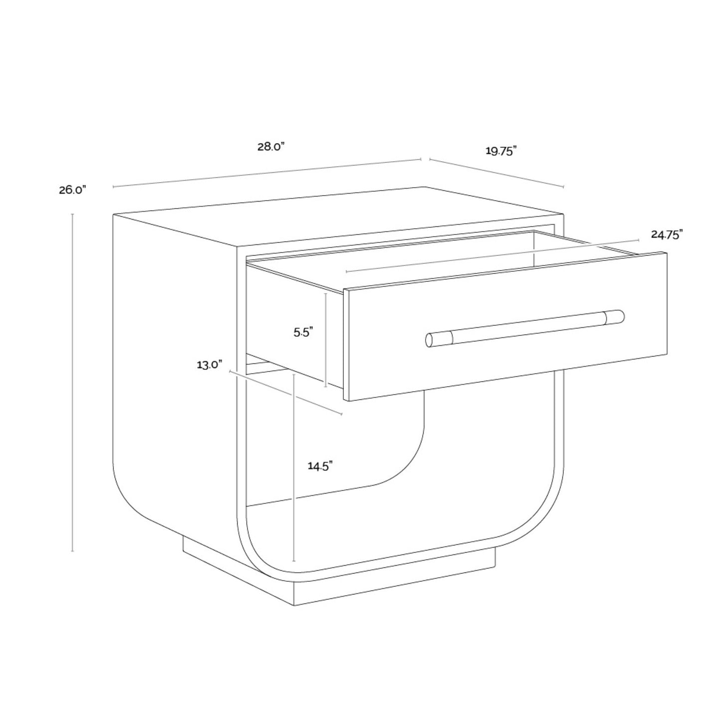 Tarrant Nightstand - Black
