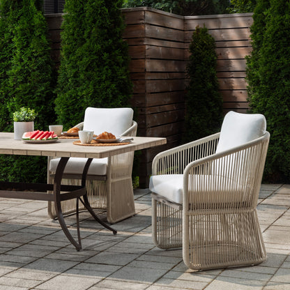 Allariz Dining Armchair - Greige - Stinson White