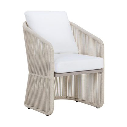 Allariz Dining Armchair - Greige - Stinson White