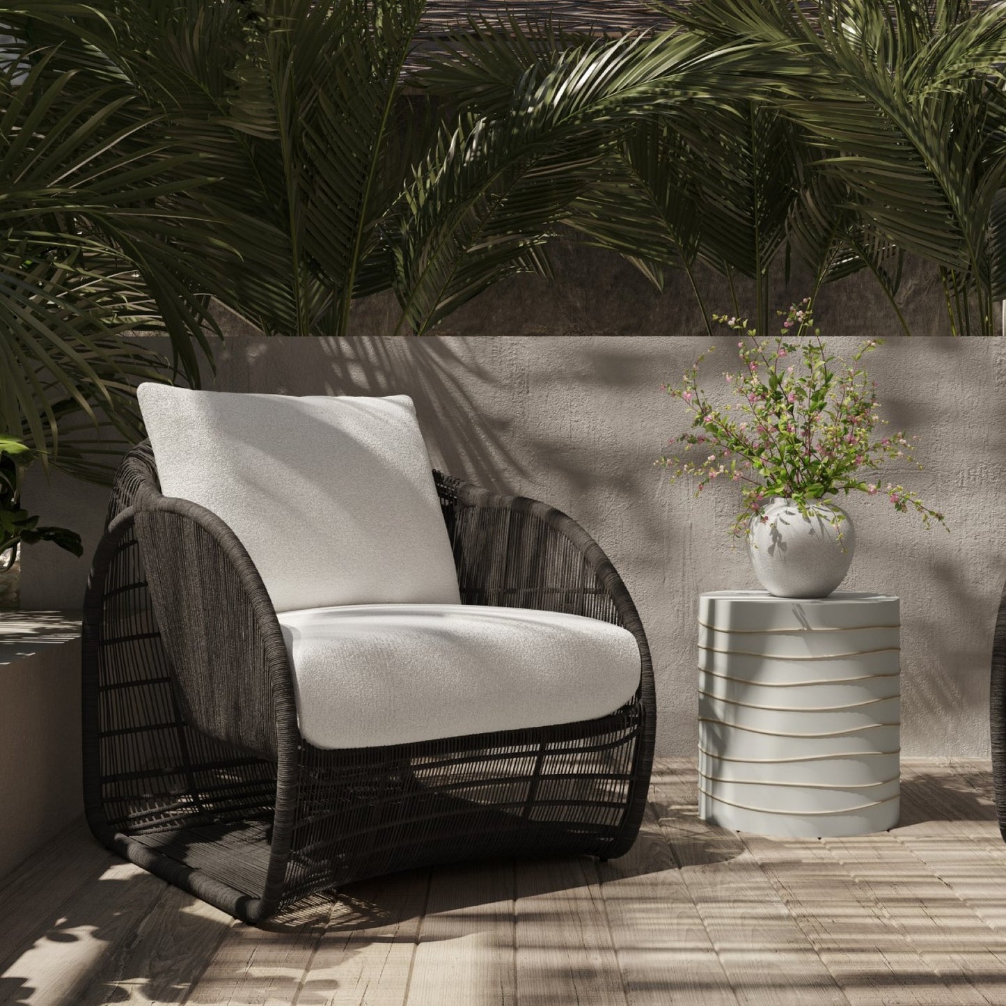 Tulum Lounge Chair - Louis Cream