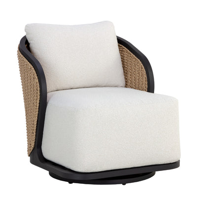 Bora Swivel Armchair - Louis Cream