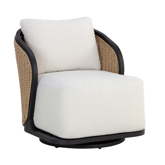 Bora Swivel Armchair - Louis Cream