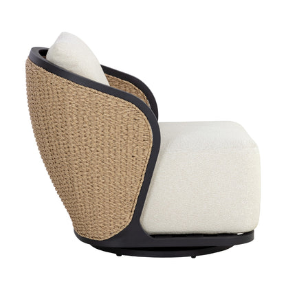 Bora Swivel Armchair - Louis Cream