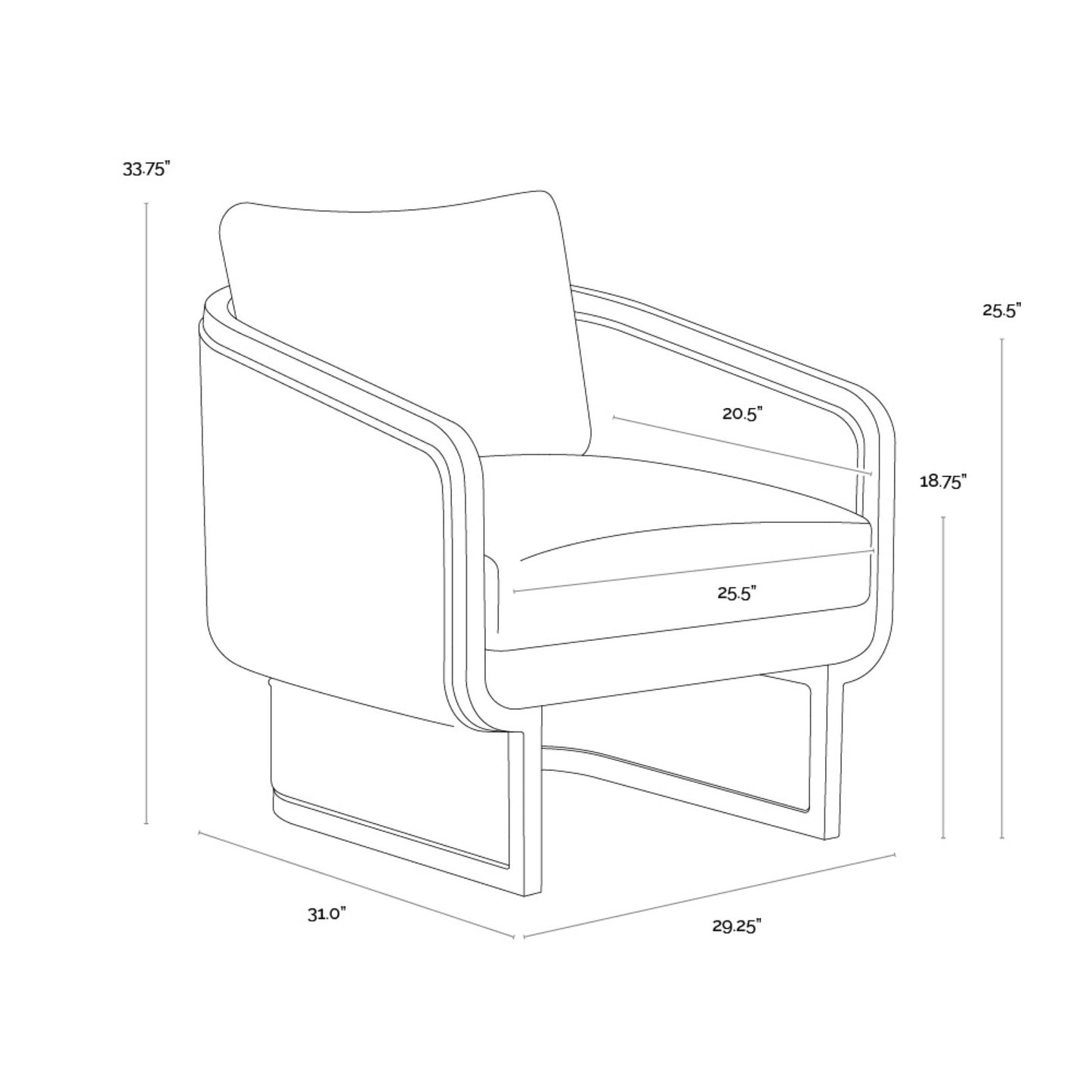 Olbia Lounge Chair - Louis Cream