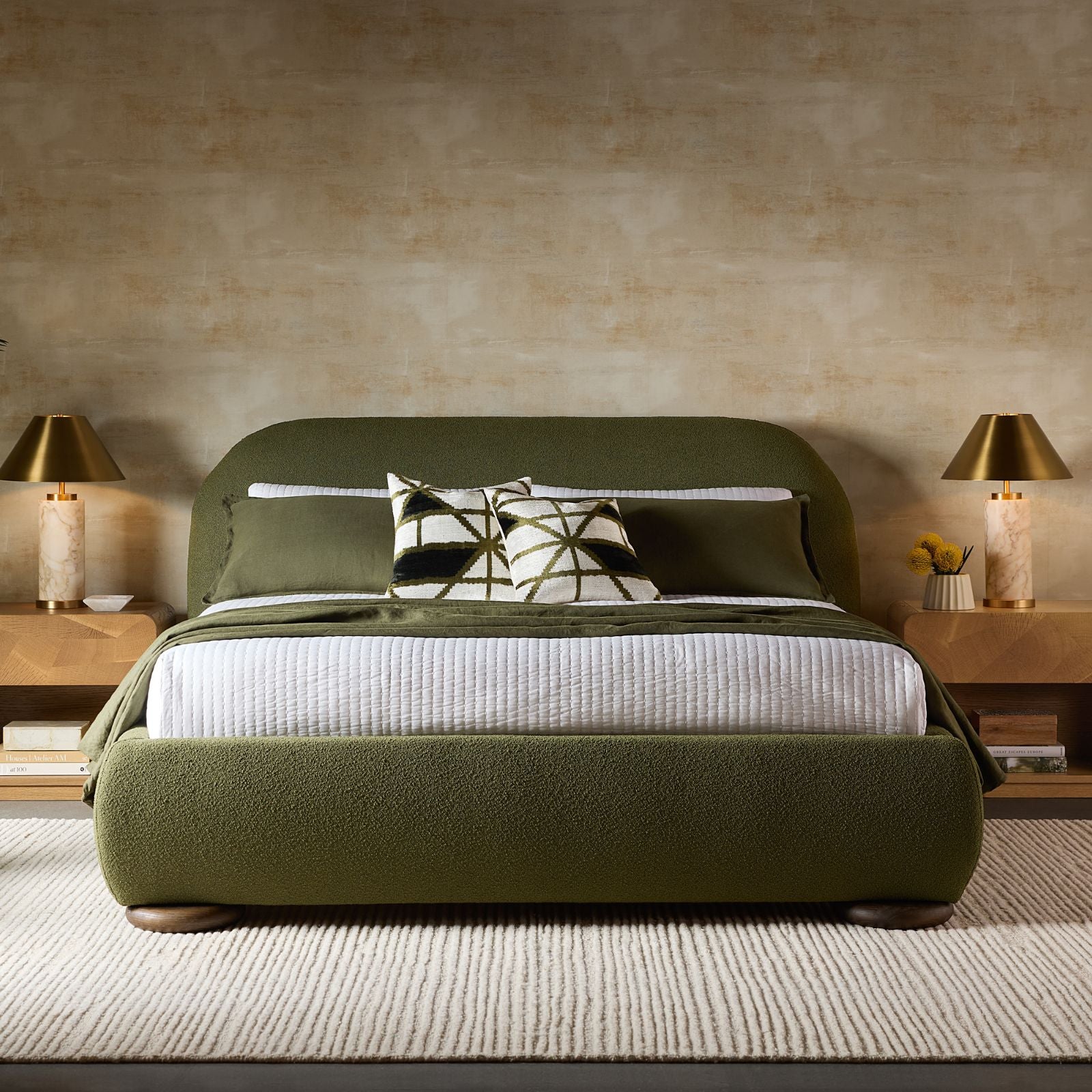 Marin Bed - King - Copenhagen Olive