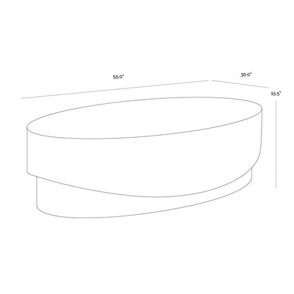 Leda Coffee Table - Oval