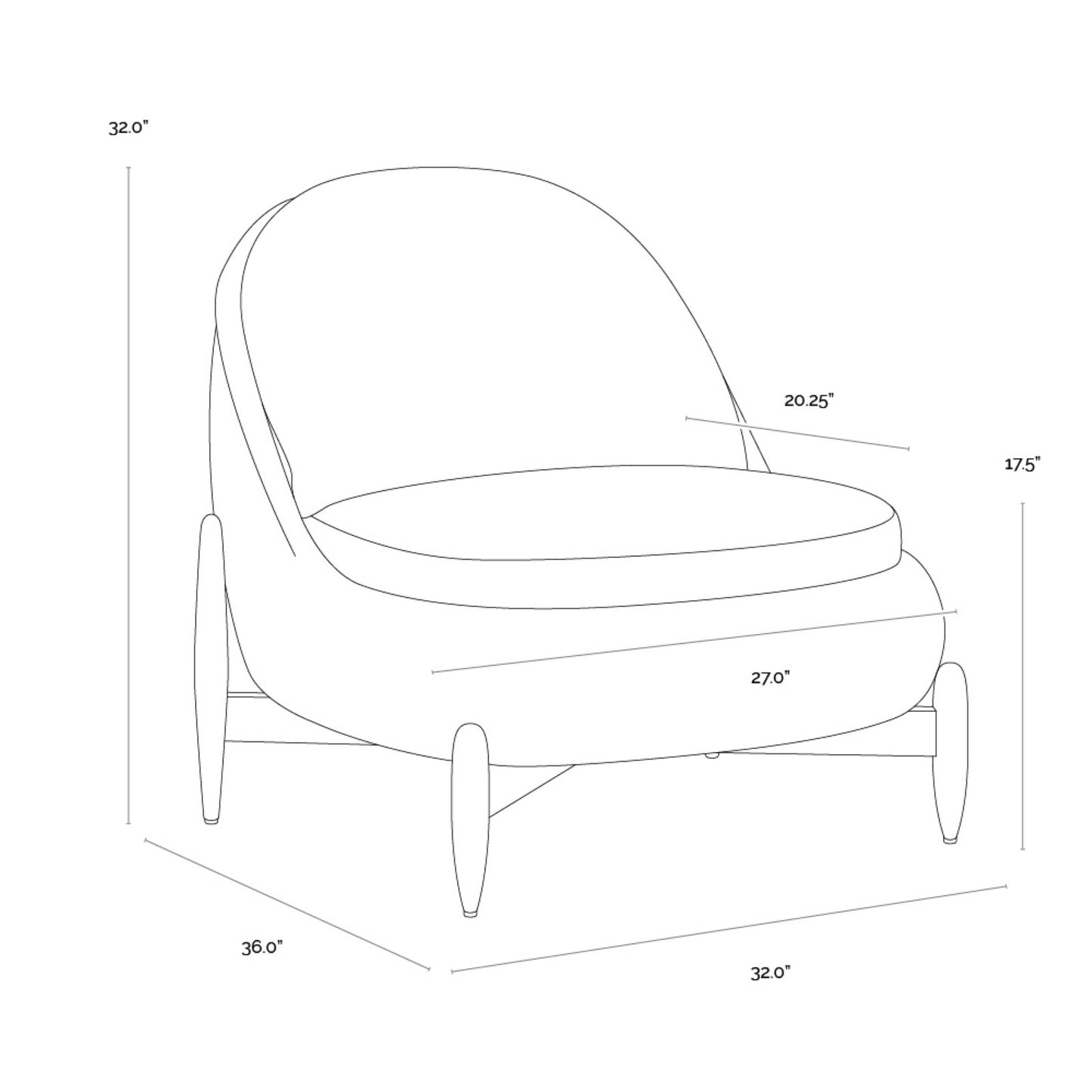 Carilo Lounge Chair - Stinson Cream