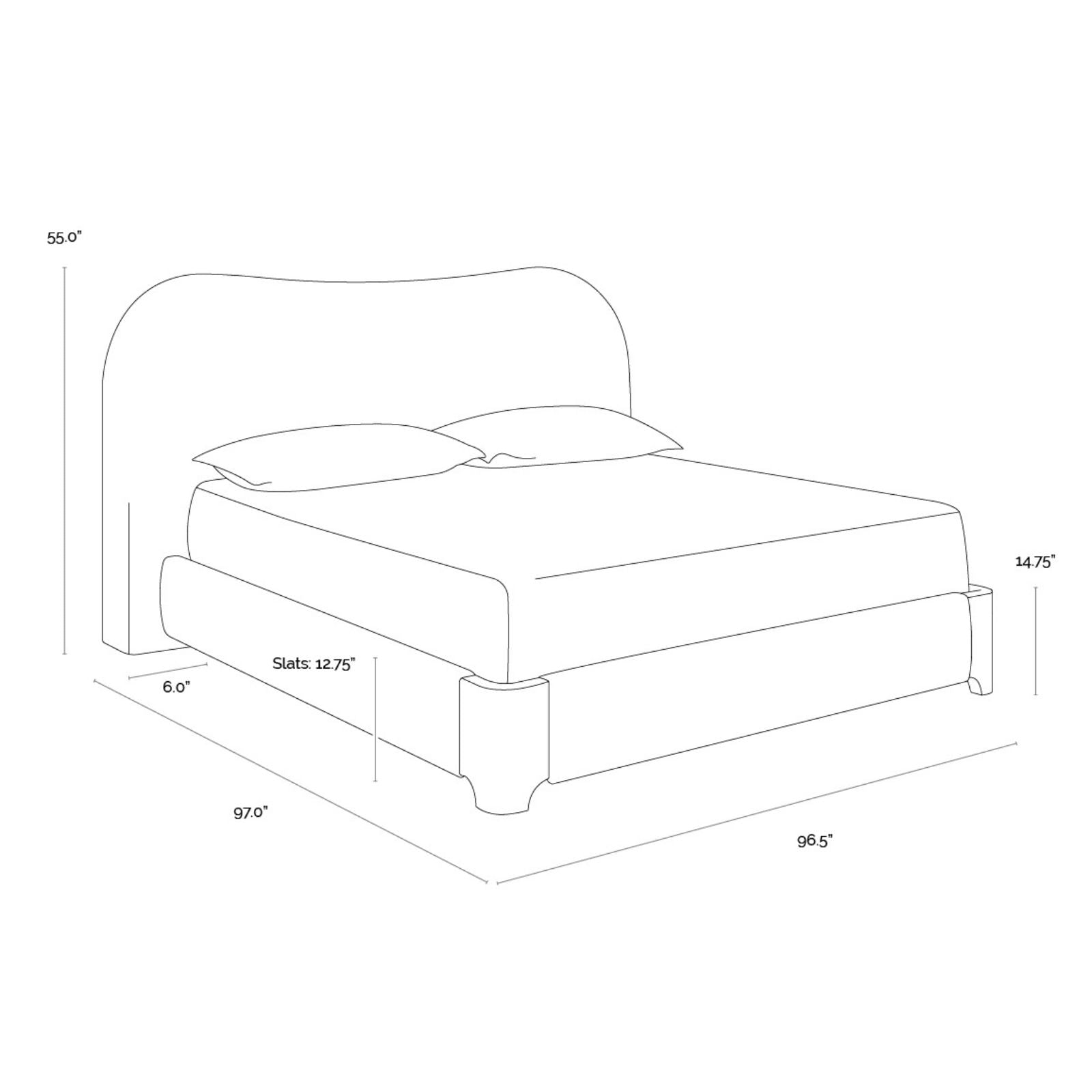 Knowles Bed - King - Eclipse White