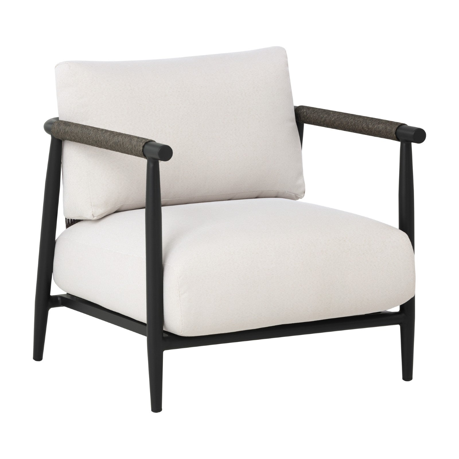 Muros Lounge Chair - Black - Palazzo Cream
