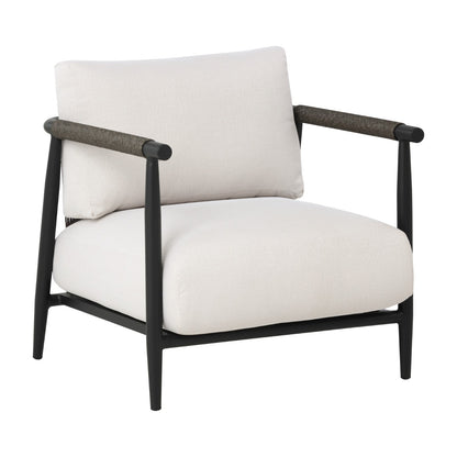 Muros Lounge Chair - Black - Palazzo Cream