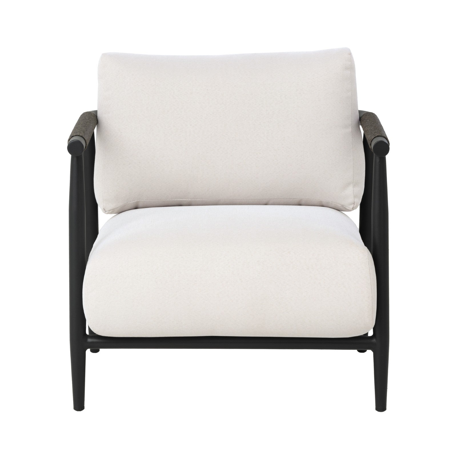 Muros Lounge Chair - Black - Palazzo Cream