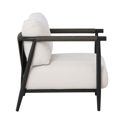 Muros Lounge Chair - Black - Palazzo Cream