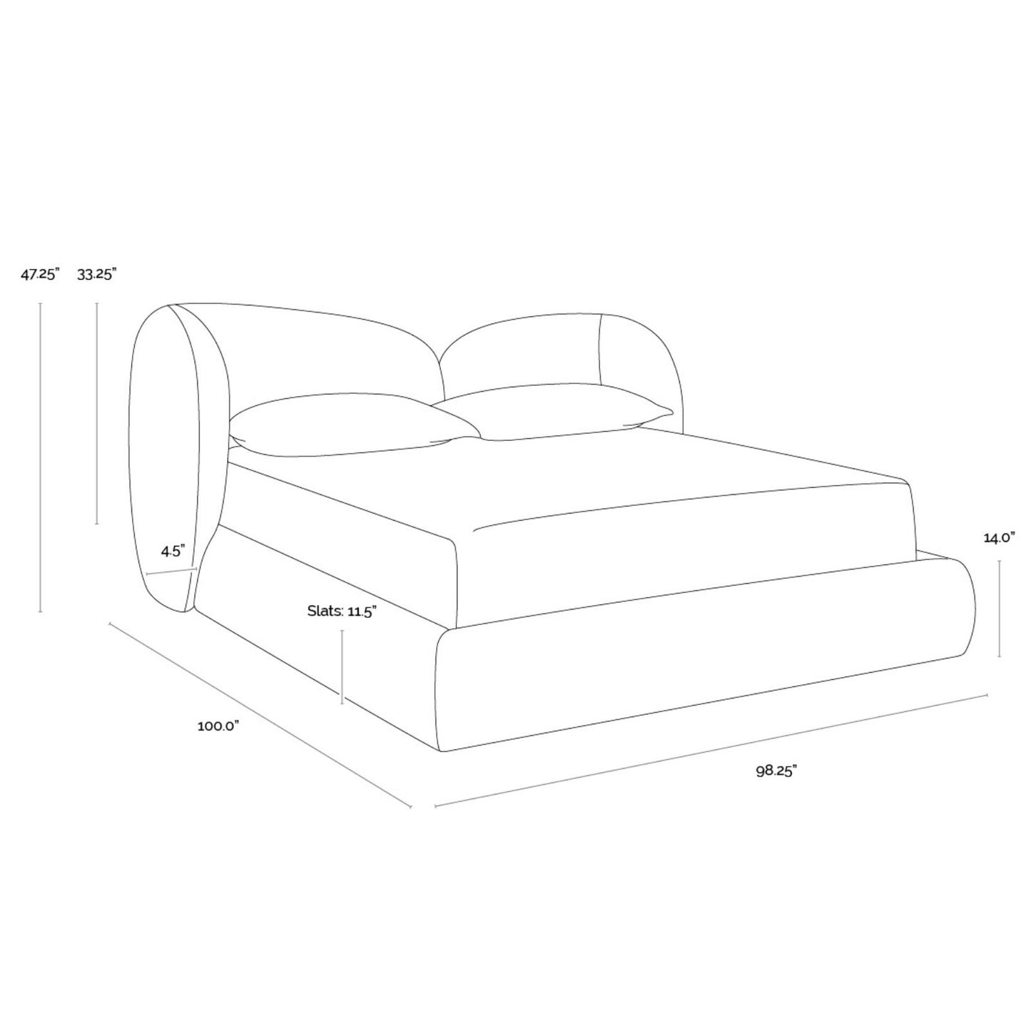 Esme Bed - King - Altro Cappuccino
