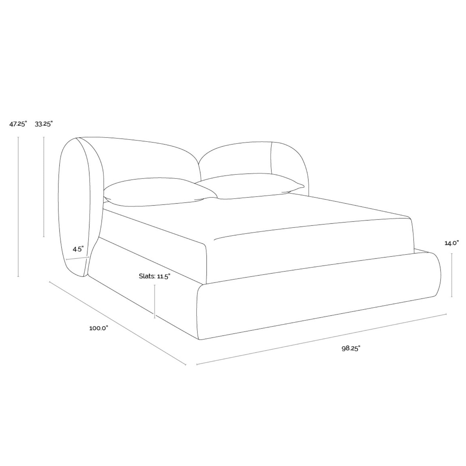 Esme Bed - King - Altro Cappuccino