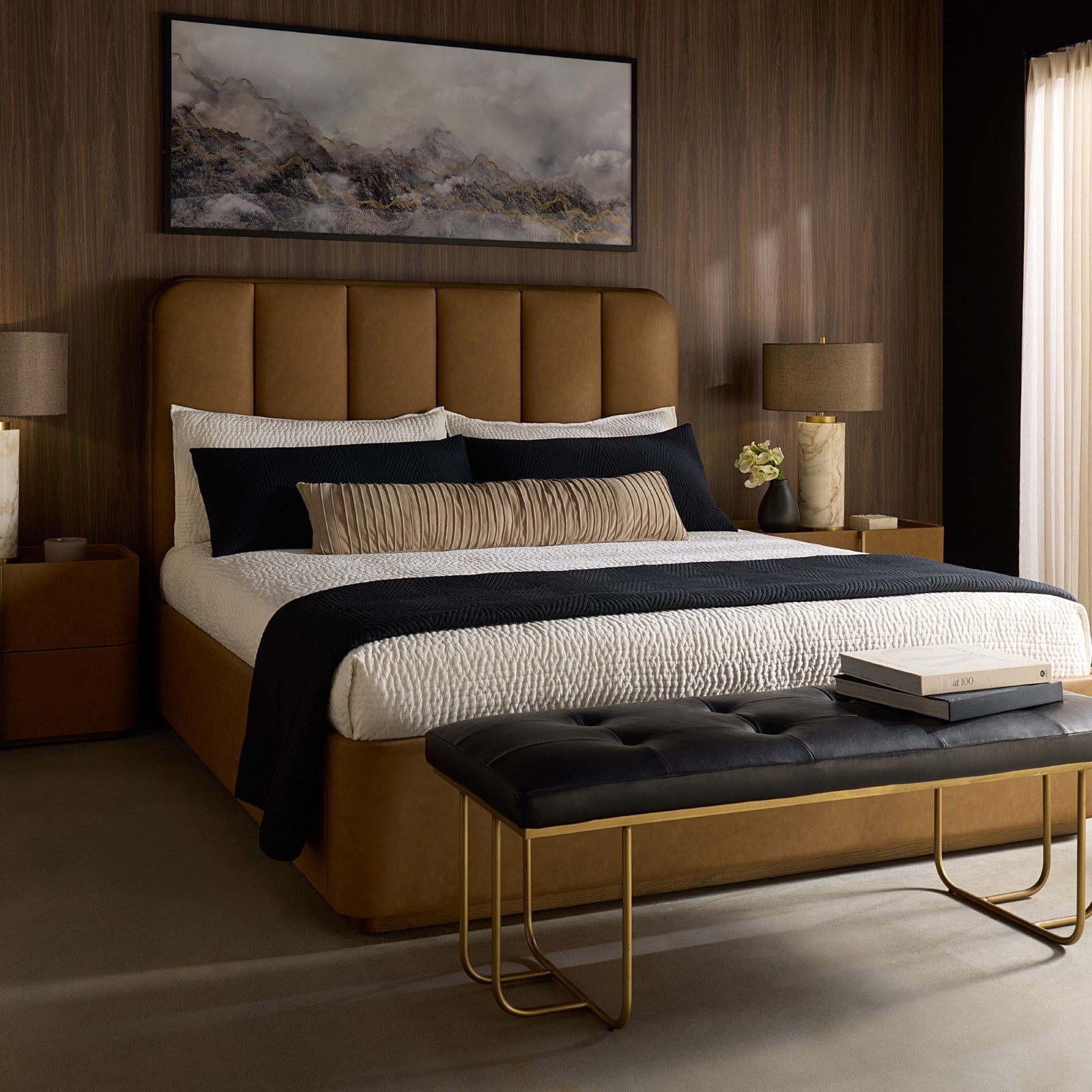 Jamille Bed - King - Milliken Cognac