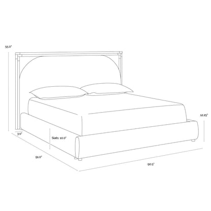 Arcelia Bed - Rhea Light Barley