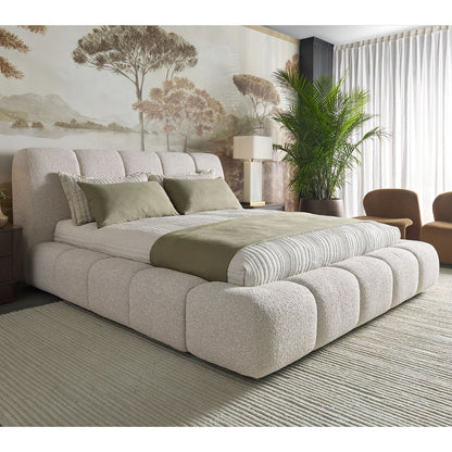 Olena Bed - King - Santa Cruz Oatmeal