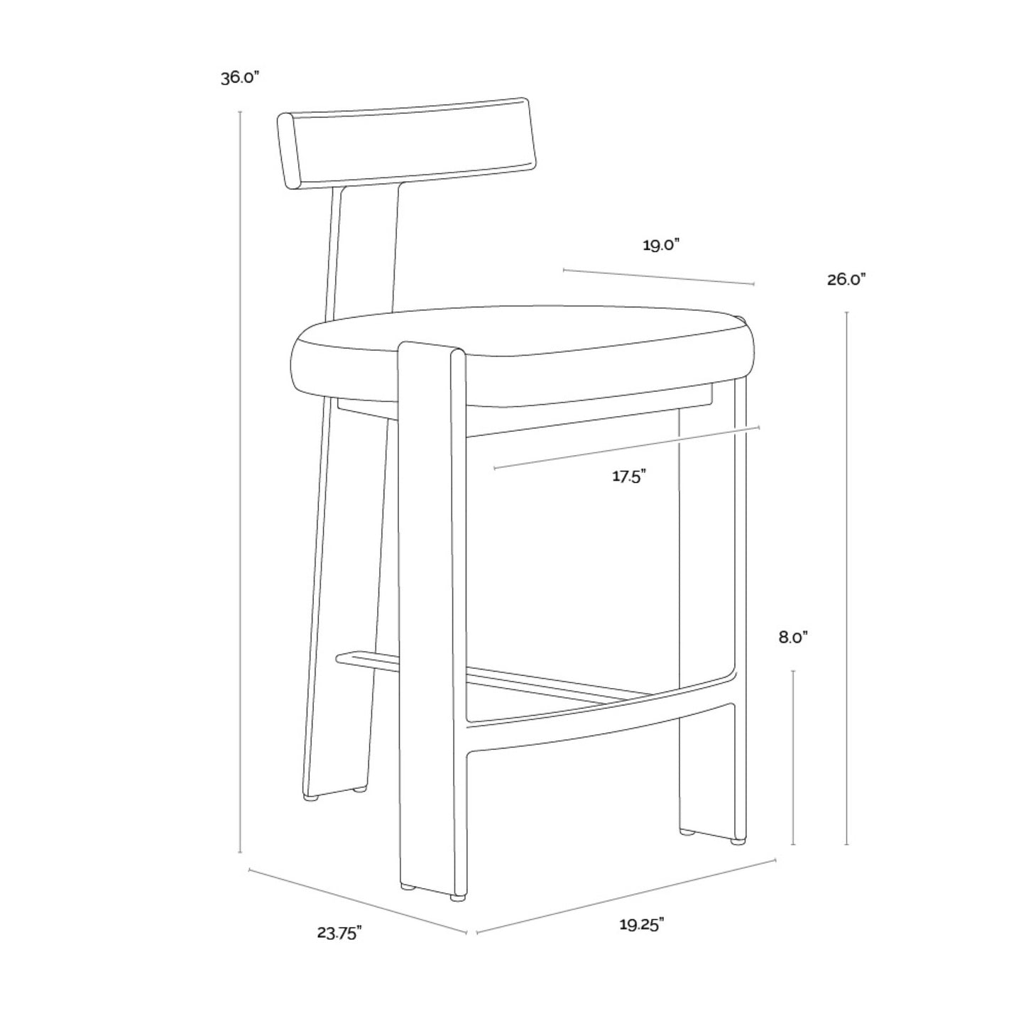Titan Counter Stool - Palazzo Cream