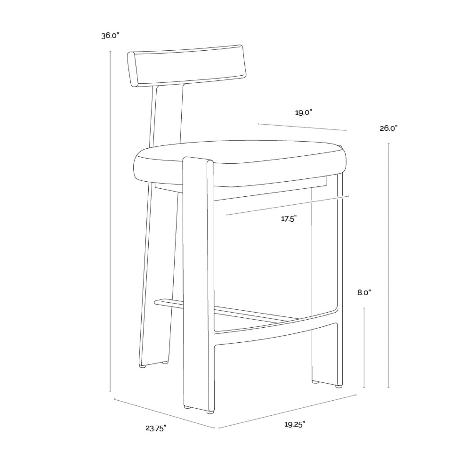 Titan Counter Stool - Palazzo Cream