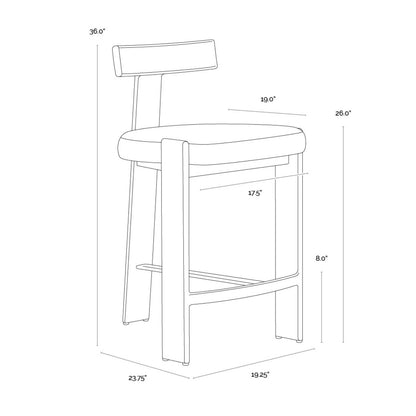 Titan Counter Stool - Palazzo Cream