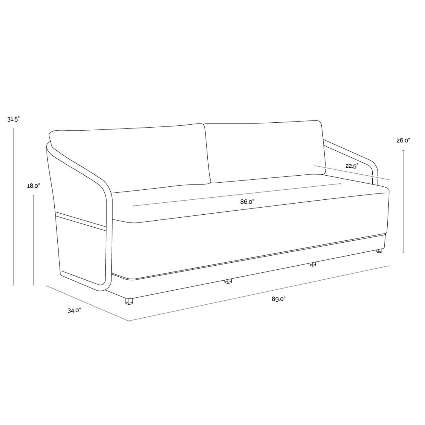 Allariz Sofa - Warm Grey