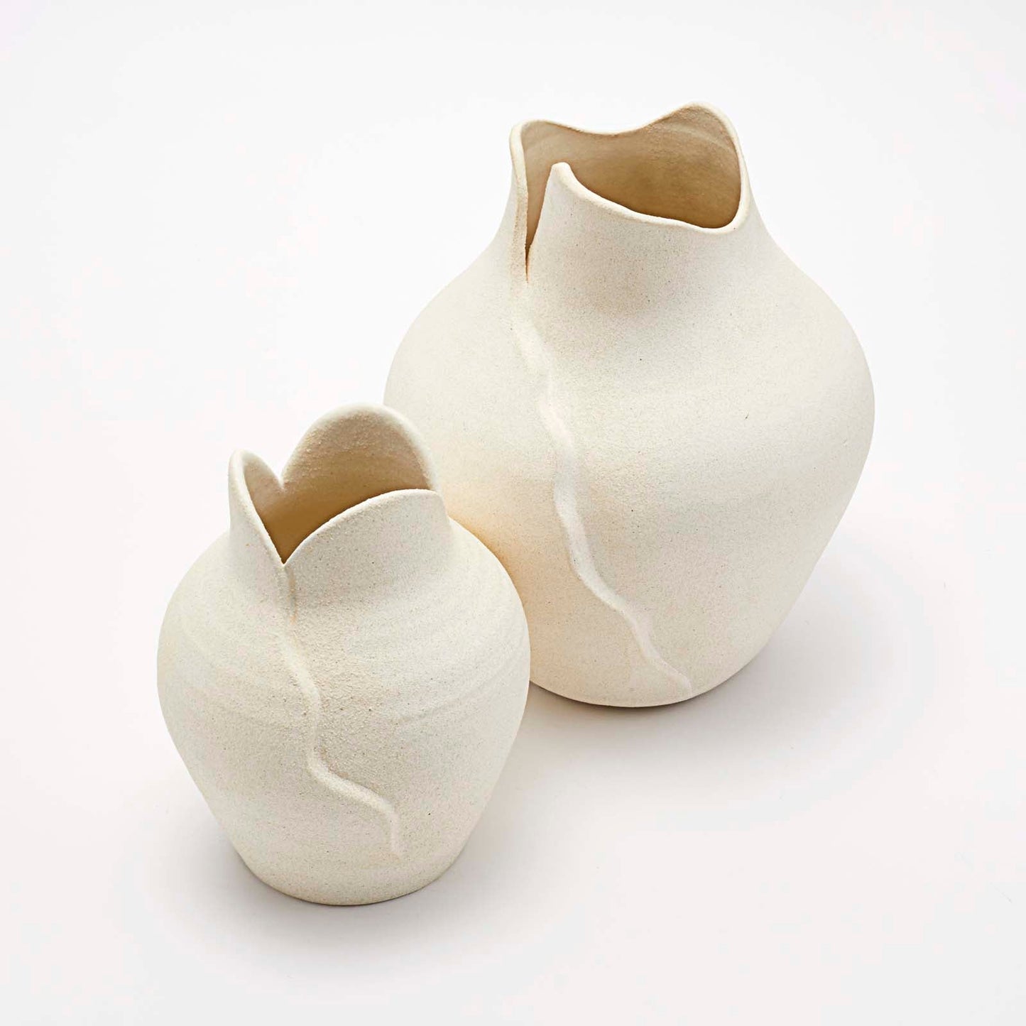 Amelia Vase Raw Blanc
