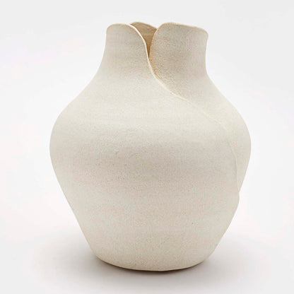 Amelia Vase Raw Blanc