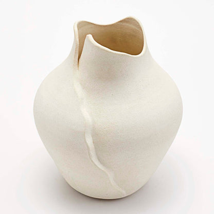 Amelia Vase Raw Blanc
