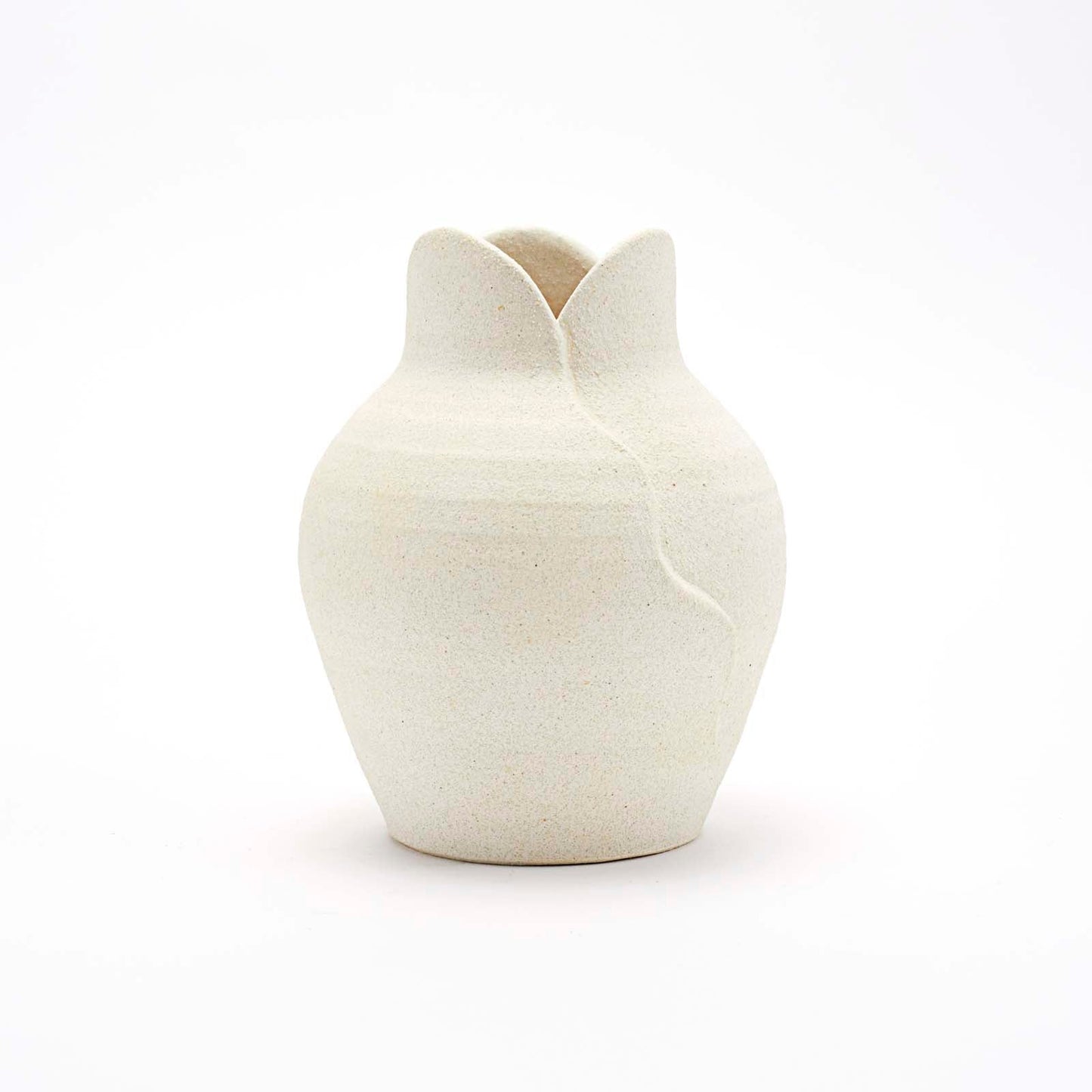 Amelia Vase Raw Blanc