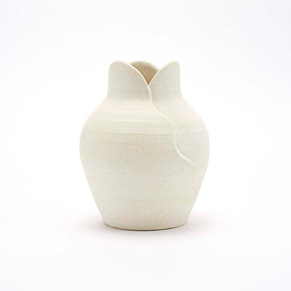 Amelia Vase Raw Blanc